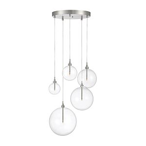  LED Pendant in Brushed Nickel by Meridian