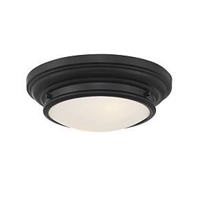  Two Light Flush Mount in Matte Black by Meridian