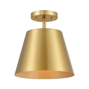 1-Light  Ceiling Light in Natural Brass