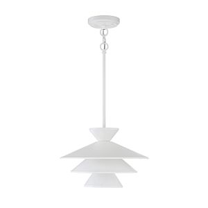  One Light Pendant in White by Meridian