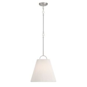 1-Light  Pendant in Brushed Nickel