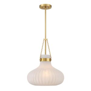 1-Light  Pendant in Natural Brass