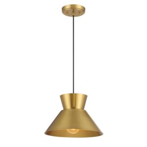 1-Light  Pendant in Natural Brass