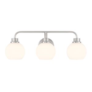 3-Light  Bathroom Vanity Light in Brushed Nickel