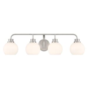 4-Light  Bathroom Vanity Light in Brushed Nickel