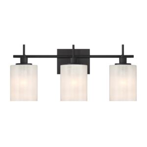 3-Light  Bathroom Vanity Light in Matte Black