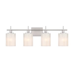 4-Light  Bathroom Vanity Light in Brushed Nickel