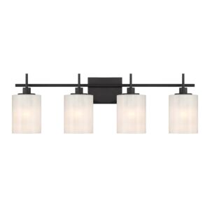 4-Light  Bathroom Vanity Light in Matte Black