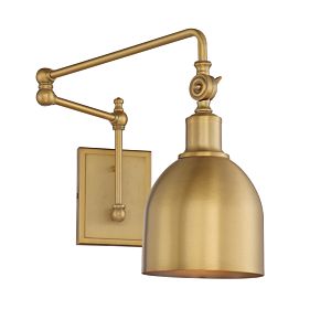  One Light Wall Sconce in Natural Brass by Meridian