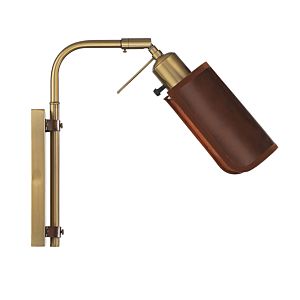  One Light Wall Sconce in Natural Brass by Meridian