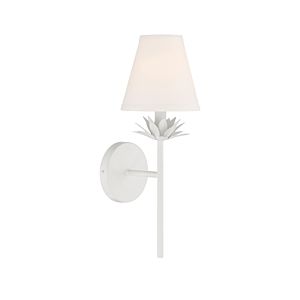  One Light Wall Sconce in White by Meridian