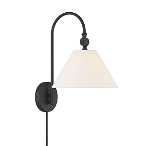  One Light Wall Sconce in Matte Black by Meridian