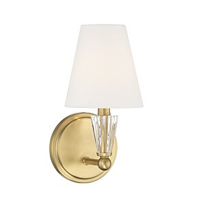  One Light Wall Sconce in Natural Brass by Meridian