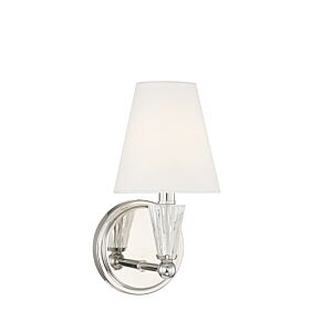  One Light Wall Sconce in Polished Nickel by Meridian