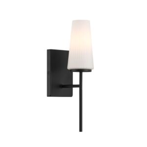 1-Light  Wall Sconce in Matte Black