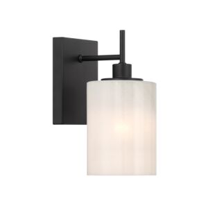 1-Light  Wall Sconce in Matte Black