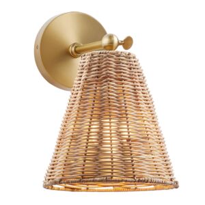 1-Light  Wall Sconce in Natural Brass 