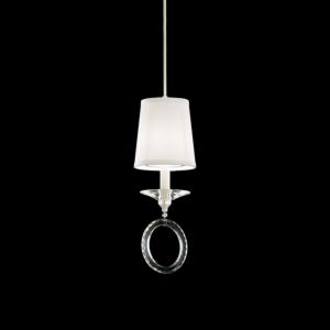 Emilea One Light Mini Pendant in White by Schonbek