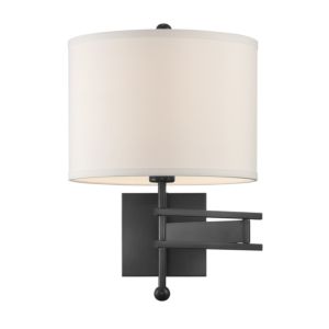 Marshall One Light Wall Sconce in Matte Black by Crystorama