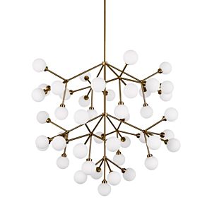 Tech Mara 32.6 Inch 45 Light LED 2700K Chandelier in Aged Brass