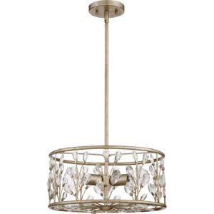 Meadow Lane Three Light SemiFlush Mount in Vintage Gold by Quoizel