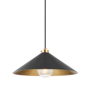 Clivedon One Light Pendant in Aged Brass by Hudson Valley