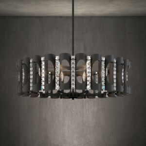 Twilight Eight Light Pendant in Antique Silver by Schonbek