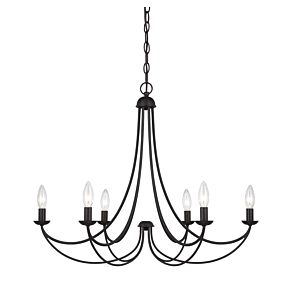 Mirren Six Light Chandelier in Imperial Bronze by Quoizel