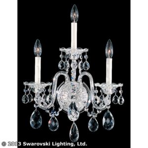 Sterling Three Light Wall Sconce in Silver by Schonbek