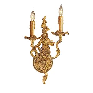 Metropolitan Two Light Wall Sconce in Sunset Gold by Metropolitan