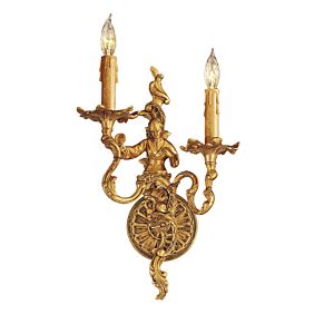 Metropolitan Two Light Wall Sconce in Sunset Gold by Metropolitan