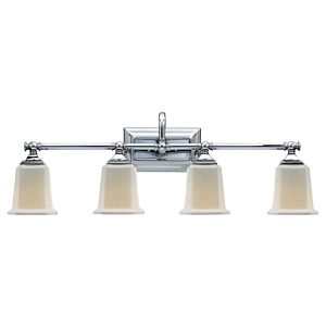 Nicholas Four Light Bath Fixture in Polished Chrome by Quoizel