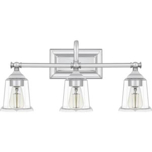 Nicholas Three Light Bath in Polished Chrome by Quoizel