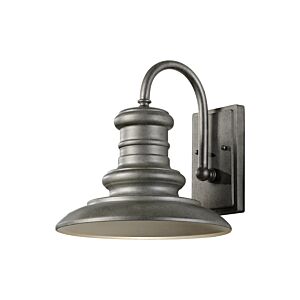 Redding Station 1-Light Outdoor Wall Lantern in Tarnished Silver