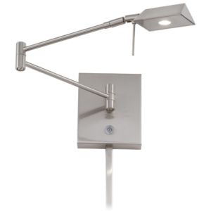 George'S Reading Room LED Swing Arm Wall Lamp in Brushed Nickel by George Kovacs