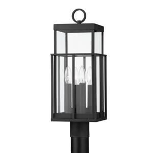 Longport Four Light Outdoor Post Mount in Textured Black by Troy Lighting