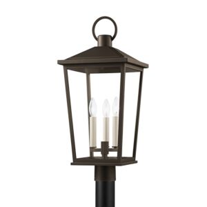 Soren Three Light Outdoor Post Mount in Textured Bronze W Hl by Troy Lighting