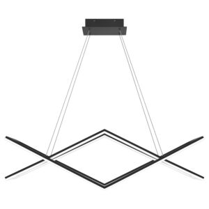 Newman LED Linear Chandelier in Matte Black by Quoizel