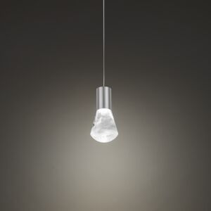 Plum 1-Light LED Mini Pendant in Satin Nickel