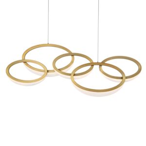 Orion 1-Light LED Chandelier in Aged Brass