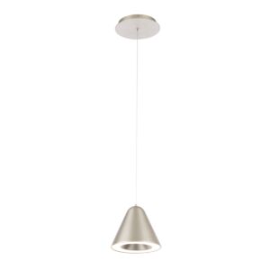 Kone 1-Light LED Pendant in Satin Nickel