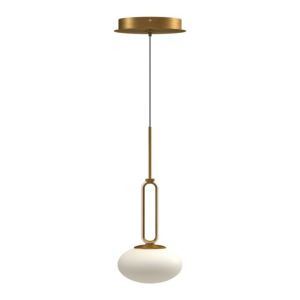 Tavira LED Pendant in Brushed Gold by Kuzco Lighting