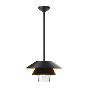 Tetsu 1-Light Pendant in Matte Black with Clear Glass