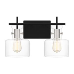 Pensbury Two Light Bath in Matte Black by Quoizel