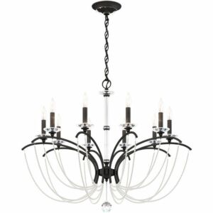 Priscilla Ten Light Chandelier in Black by Schonbek