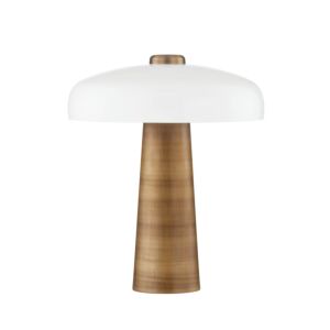 Lush One Light Table Lamp in Patina Brass by Troy Lighting