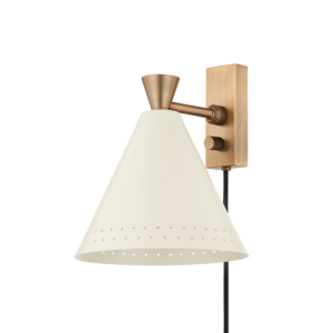 Marvin One Light Wall Sconce in Patina Brass by Troy Lighting