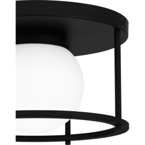 Quoizel Flush Mount 1-Light Flush Mount in Matte Black