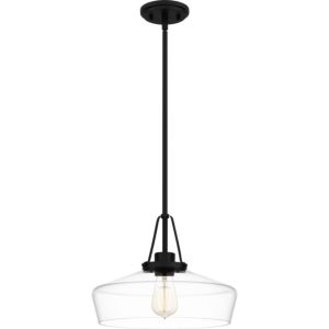 Quoizel Pendant One Light Pendant in Matte Black by Quoizel