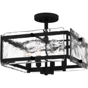 Quoizel SemiFlush Mount Four Light SemiFlush Mount in Earth Black by Quoizel